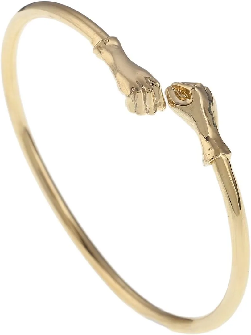 Fist Bangles For Women Men Jewelry Gold Color Opening Embossing Bangle Jewelry