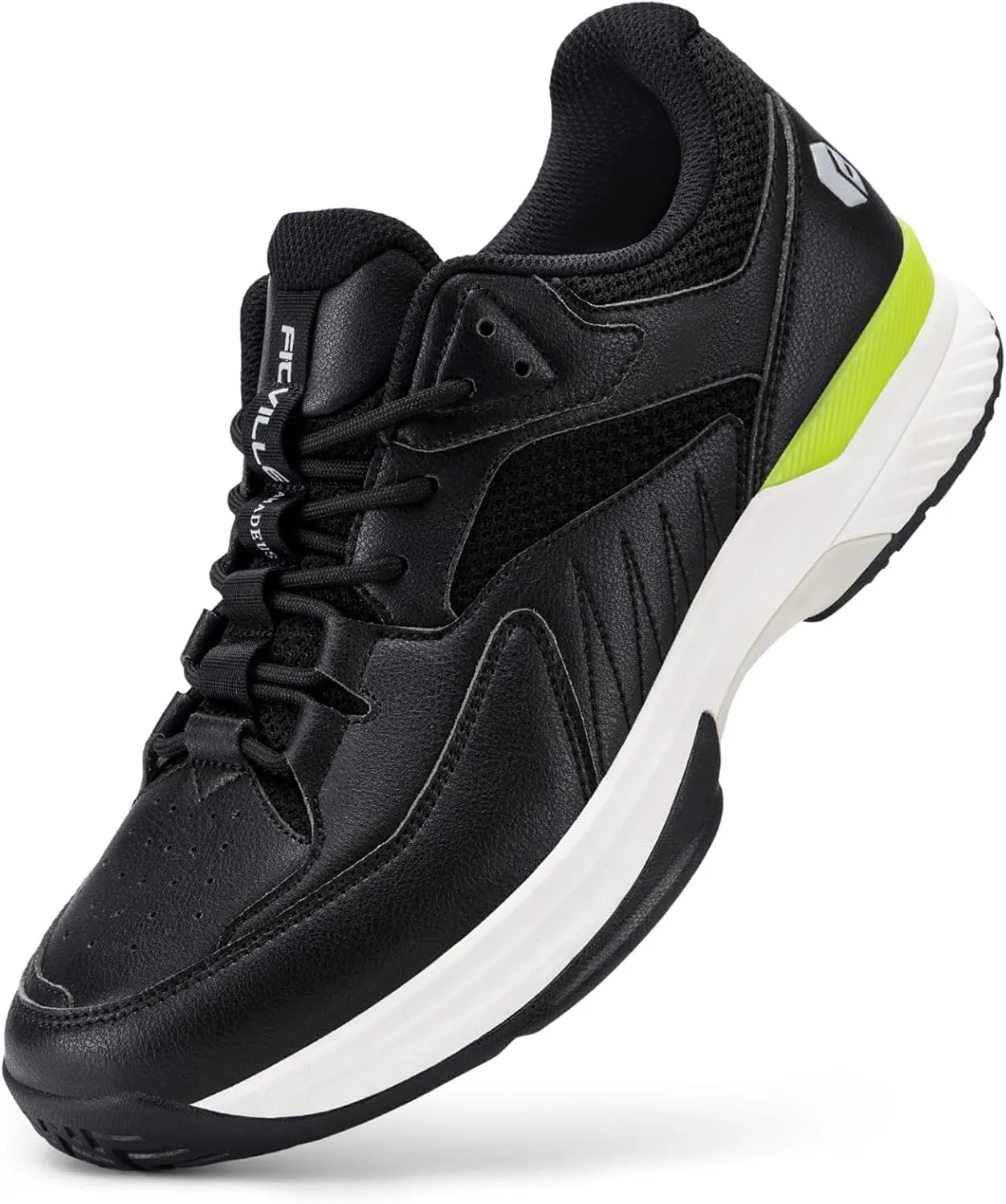 FitVille Mens Wide Pickleball Shoes All Court Tennis Shoes with Arch Support for Plantar Fasciitis