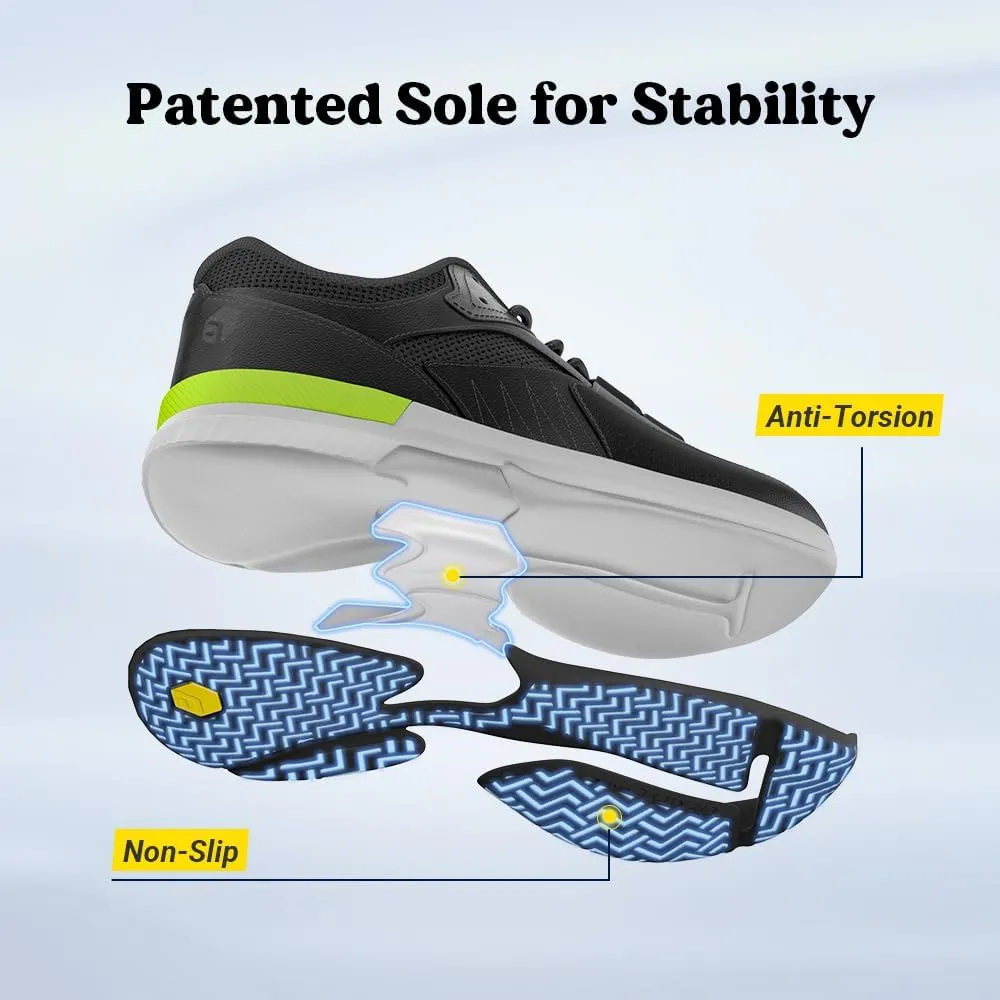 FitVille Mens Wide Pickleball Shoes All Court Tennis Shoes with Arch Support for Plantar Fasciitis