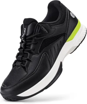 FitVille Mens Wide Pickleball Shoes All Court Tennis Shoes with Arch Support for Plantar Fasciitis