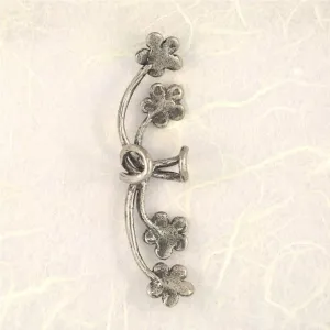 Flower Ear Cuff Silver Forget Me Not Flower Earcuff Flower Earring Flower Jewelry Non Pierced Ear Cuffs Floral Jewelry Boho Jewelry Hippie