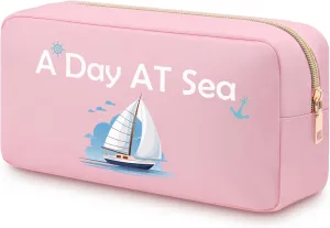 Funny Gift for Women Cruise Lover Cruise Makeup Bag Summer Vacation Gift Cruise Travel Organizer Zipper Pouch for Sister Girls Daughter Wife Cruise Theme Birthday Gifts Oxford Cloth Cosmetic Bag