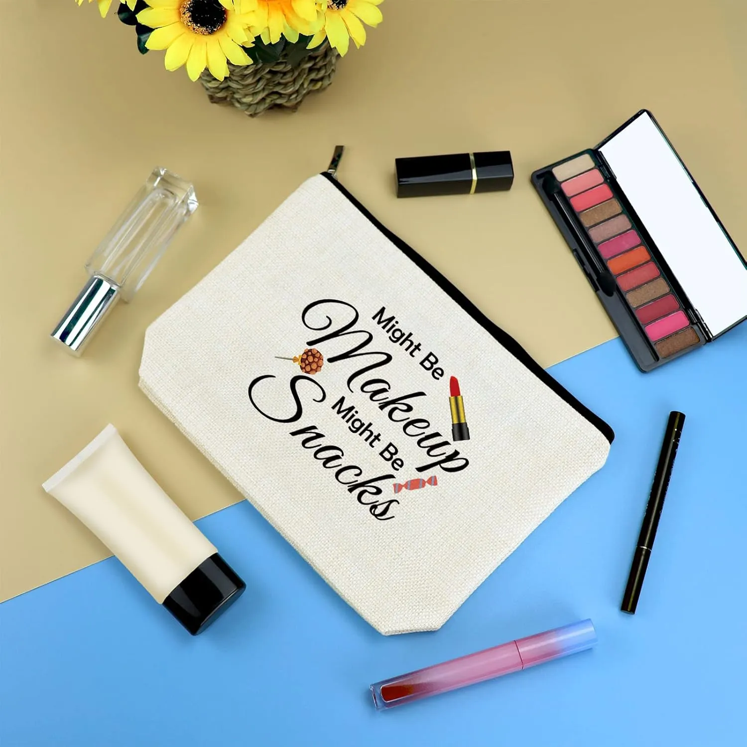 Funny Makeup Bag Gift for Women Teen Girls Best Friends Gift Idea Sister Travel Cosmetic Bag Halloween Christmas Birthday Gift for Friends Sister Daughter Mom Multifunction Pouch Make Up Bag