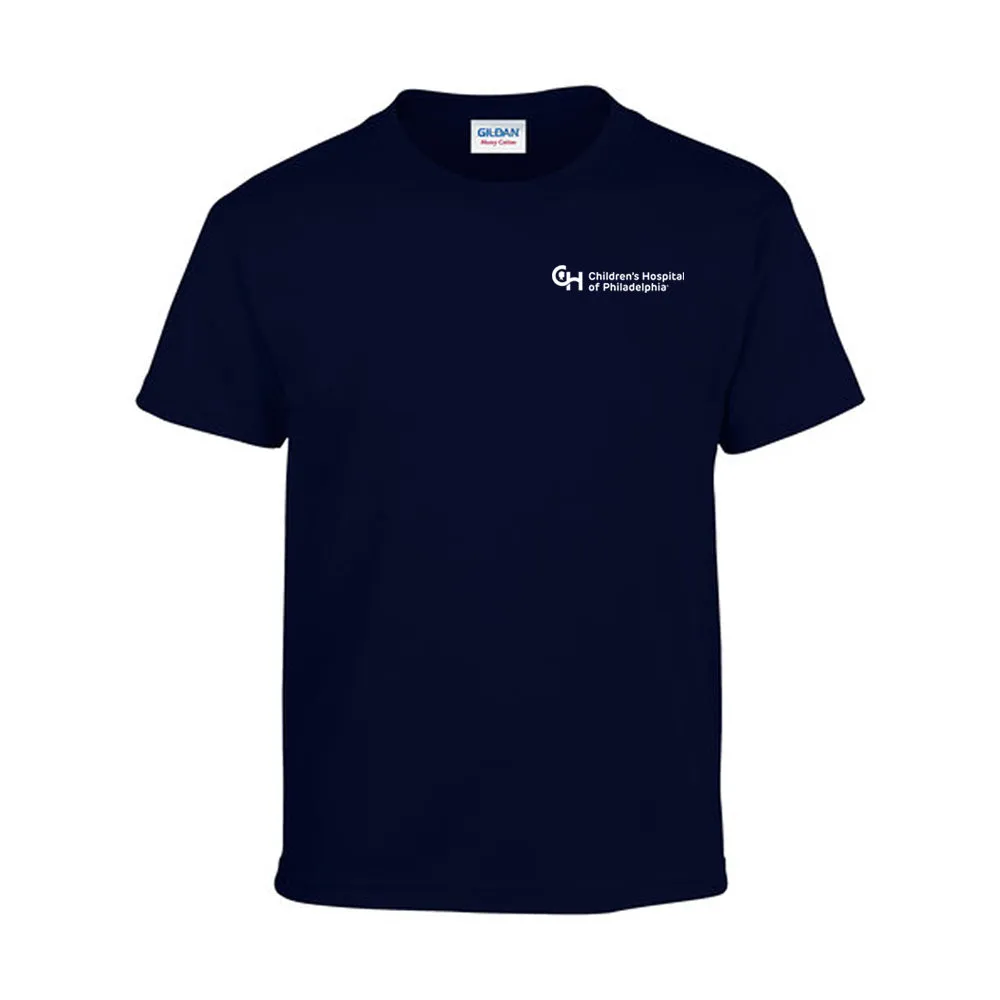 Gildan Youth Heavy Cotton Neutral Color T-Shirt with White Logo