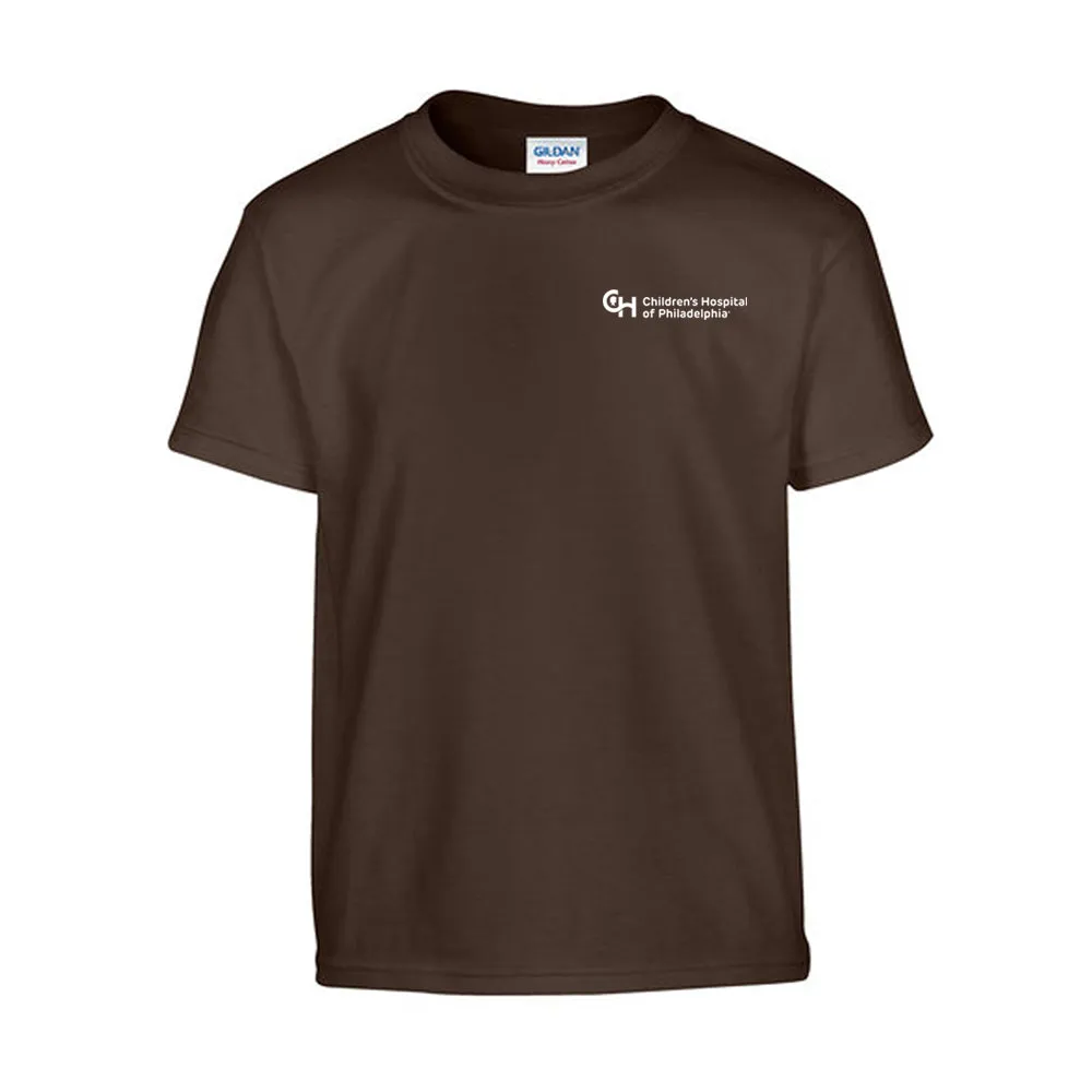 Gildan Youth Heavy Cotton Neutral Color T-Shirt with White Logo