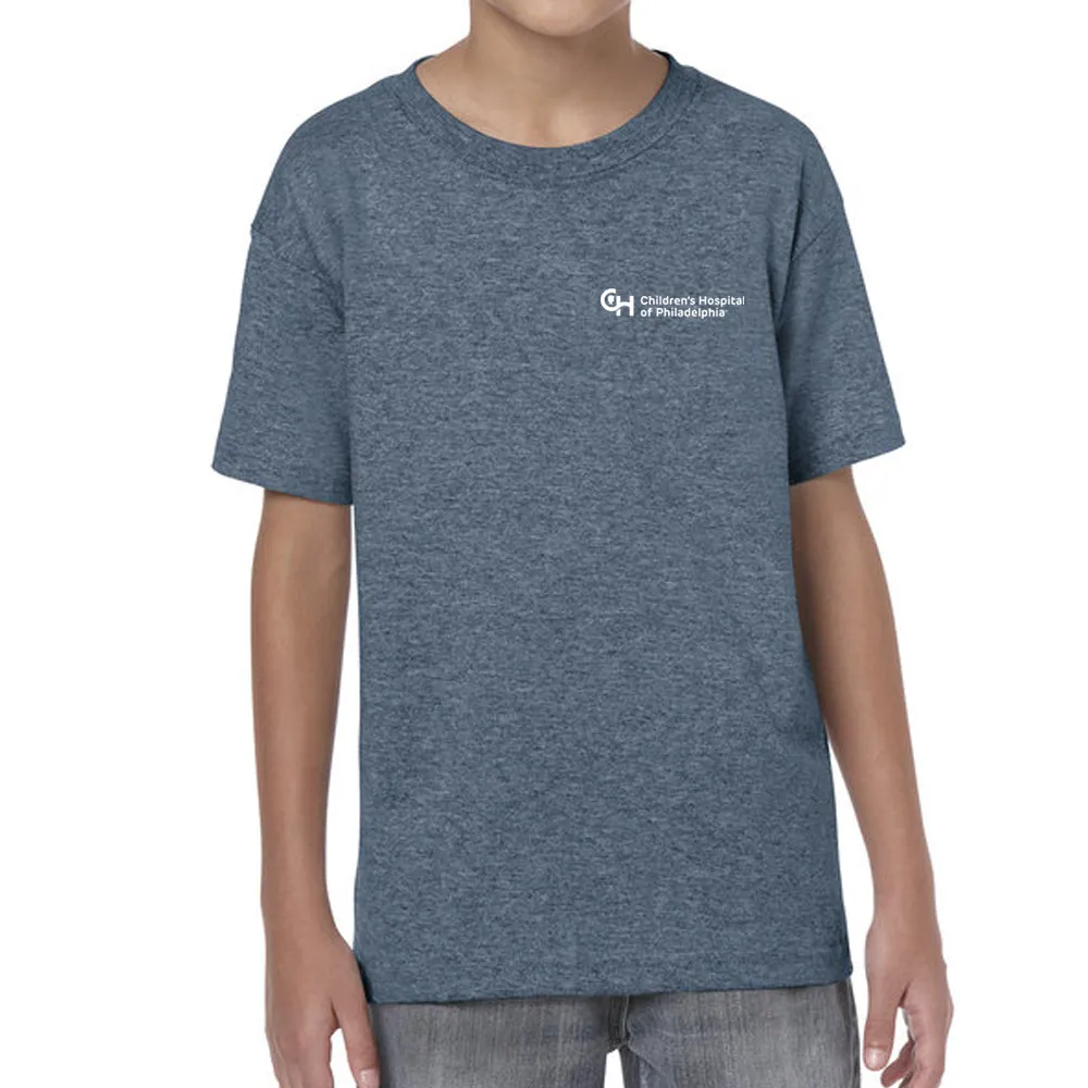 Gildan Youth Heavy Cotton Neutral Color T-Shirt with White Logo