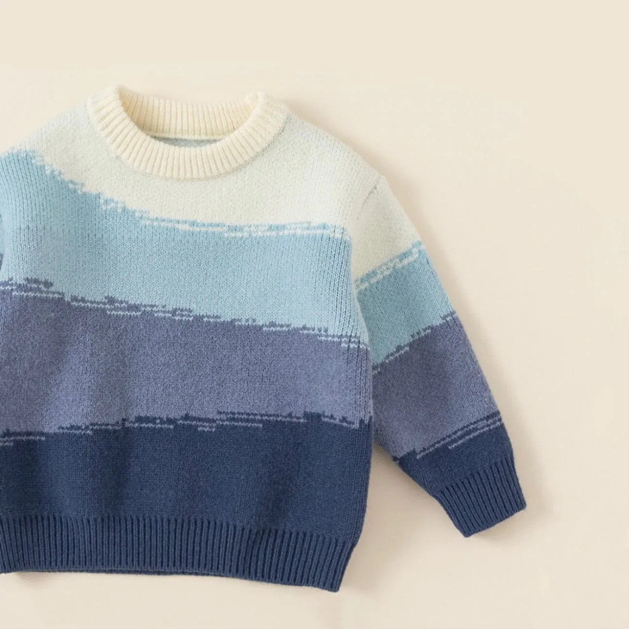 Gradient Color Block Knitted Sweater