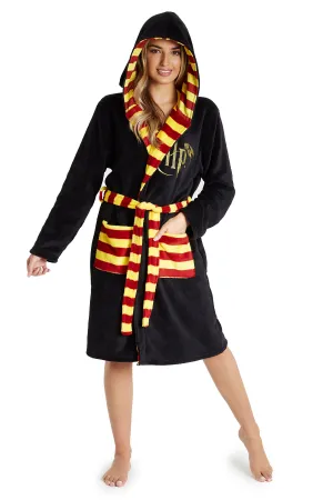 Harry Potter Dressing Gown, Adult Fleece Hooded Dressing Gowns for Women Or Men