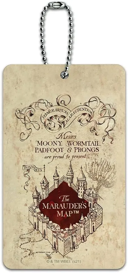 Harry Potter Marauders Map Luggage Card Suitcase Carry-On ID Tag