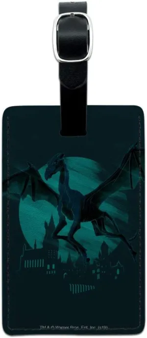 Harry Potter Thestral Rectangle Leather Luggage Card Suitcase Carry-On ID Tag