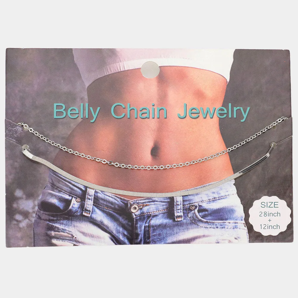 iLLASPARKZ Double Layered Metal Chain Belly Chain Jewelry