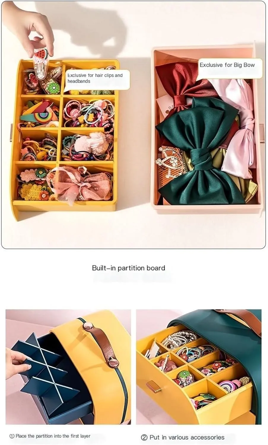 Jewelry Box Hair Accessories Storage Box Head Accessories Hair Clip Head Rope Rubber Band Box Hair Ring Jewelry Jewelry Box Storage Box