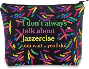 JNIAP Jazzercise Makeup Bag - Multicolor, Waterproof Fabric, Zipper Closure, 23cm x 16.5cm x 19cm, Makeup & Toiletry Travel Bag, Jazzercise Lover Gift