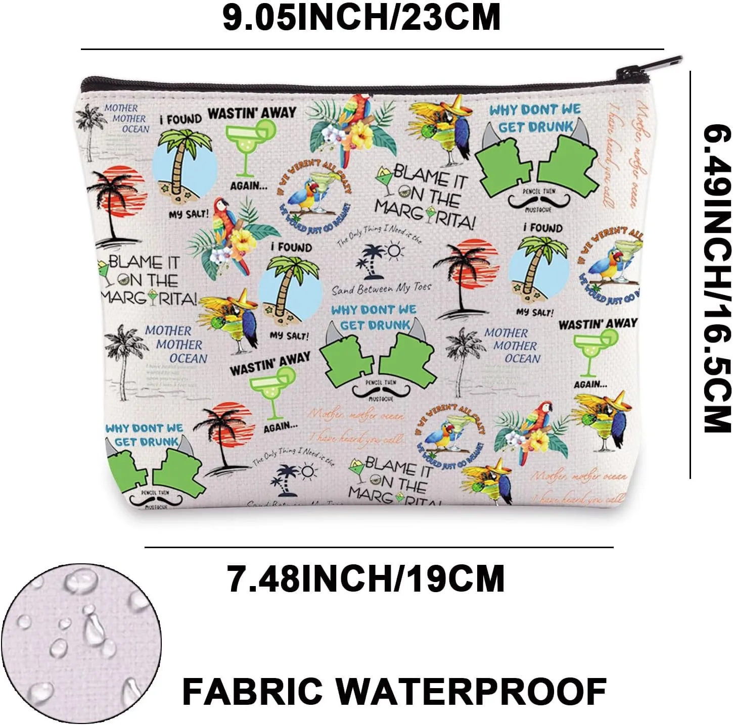 JNIAP Singer Album Inspired Makeup Bag Music Lyrics Gifts Music Lover Gifts Singer Zipper Pouch For Fans (WASTIN' AWAY)