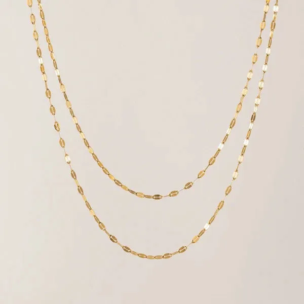 Lover's Tempo Ray Layered Necklace Gold