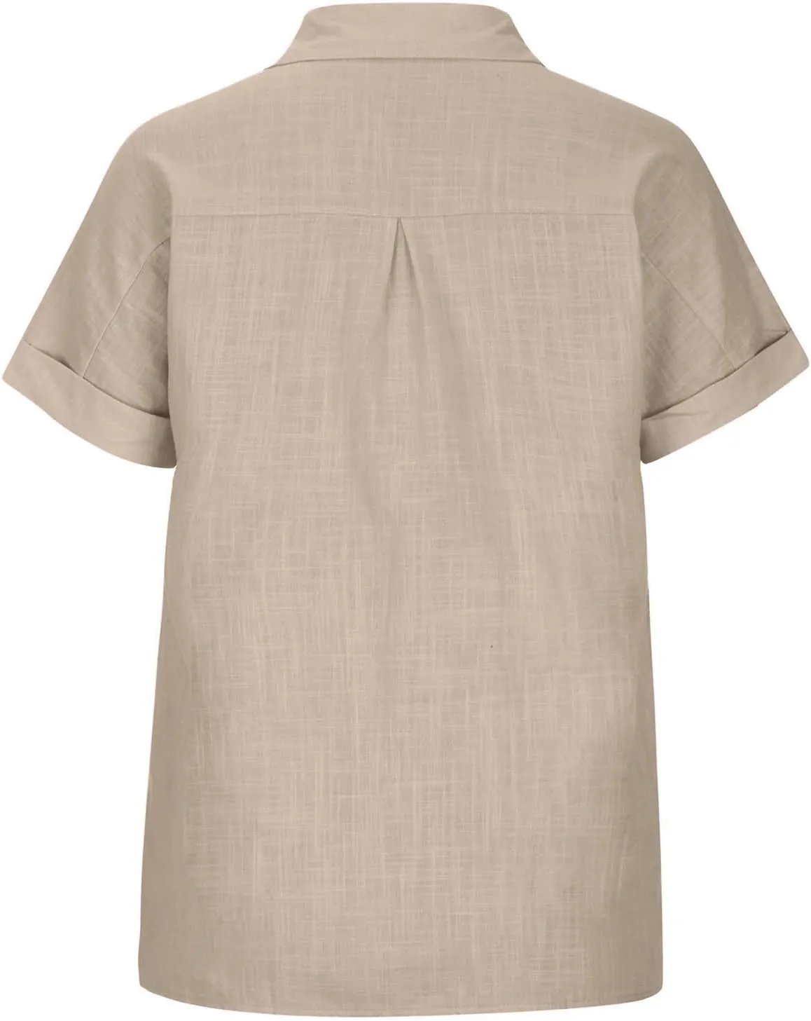 LRMQS Linen Shirts for Women Short Sleeve Summer 2024 Button Down Shirt Blouse Collared Casual Trendy Loose Tops Clothing