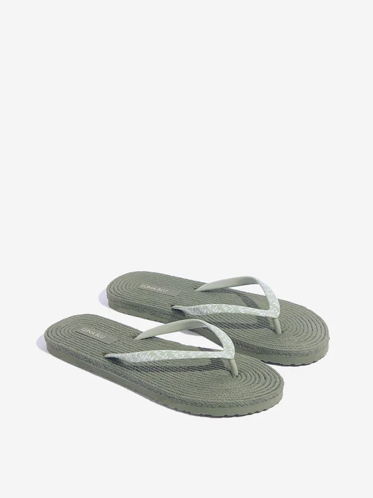LUNA BLU Sage Woven-Textured Flip-Flop