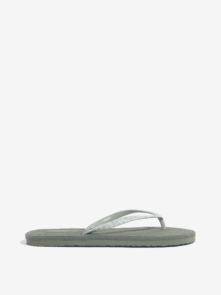 LUNA BLU Sage Woven-Textured Flip-Flop