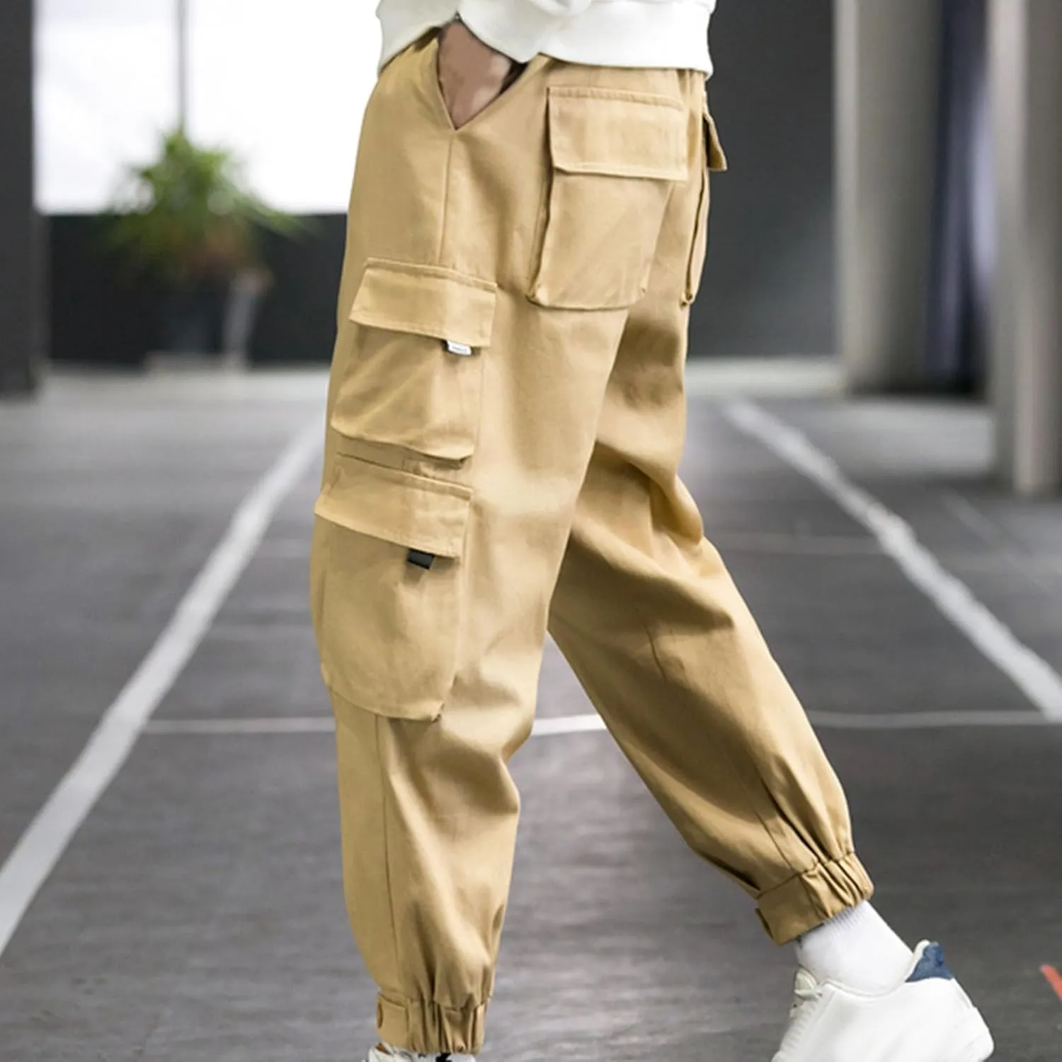 Men Plus Size Baggy Pants Outdoor Casual Pants Active Comfort Pants Hiking Cargo Pants Travel Autumn Trousers