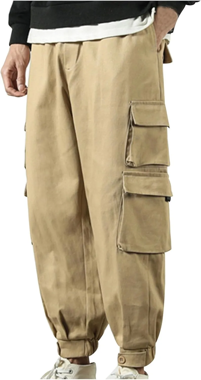 Men Plus Size Baggy Pants Outdoor Casual Pants Active Comfort Pants Hiking Cargo Pants Travel Autumn Trousers