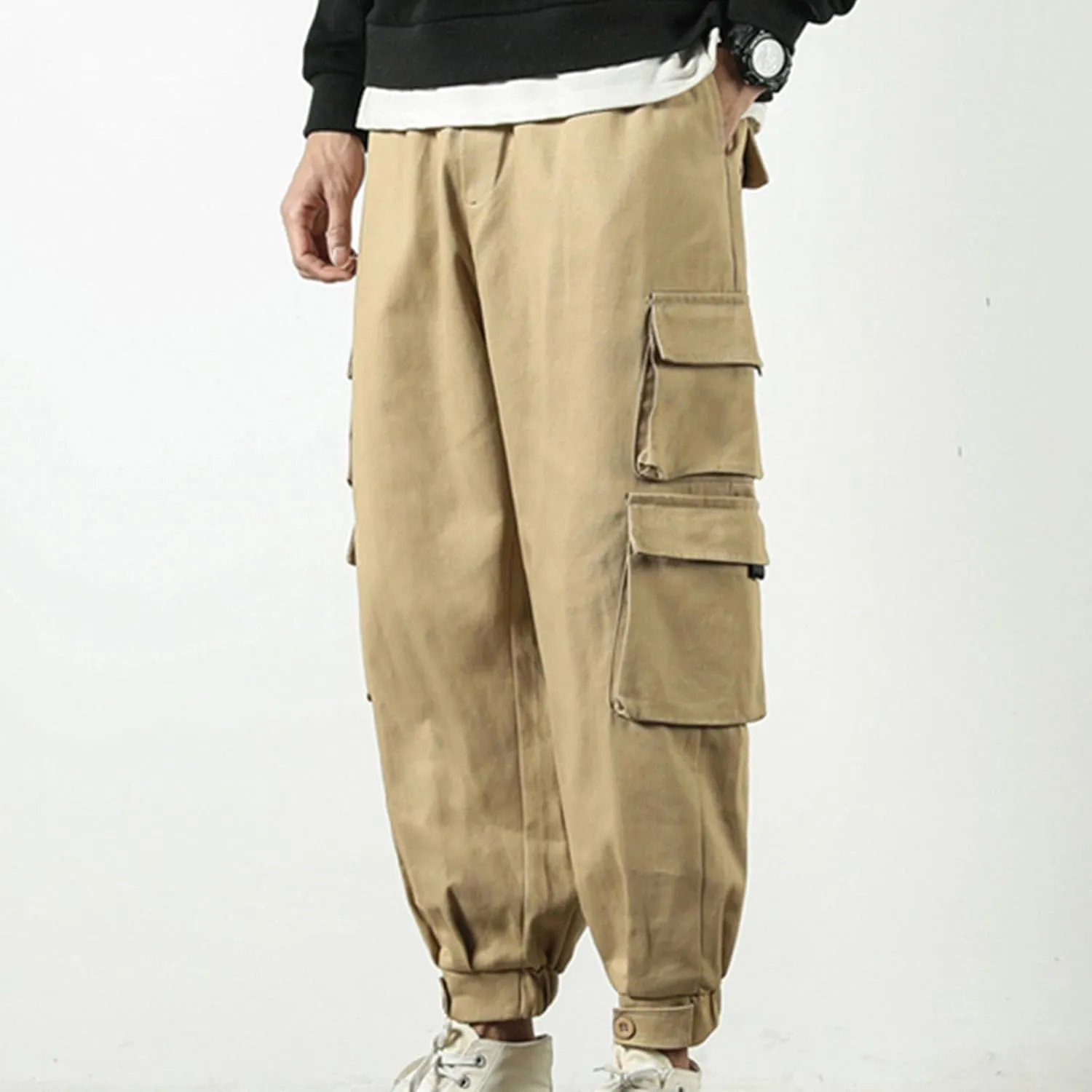 Men Plus Size Baggy Pants Outdoor Casual Pants Active Comfort Pants Hiking Cargo Pants Travel Autumn Trousers
