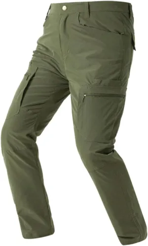 Mens Cargo Pants Slim Fit Men's Hiking Pants Casual Lightweight Joggers Work Pants Multi-Pocket Military Pants