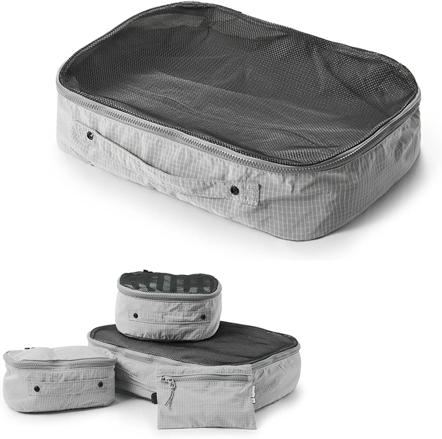 Naturehike Ultralight Machine-Washable 4 Sizes Packing Cubes, Women & Men Compression Packing Bags for Suitcases, Space-Saving Luggage Organizers, Trip Accessories for Travel Luggage (Gray, L)