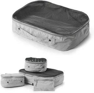 Naturehike Ultralight Machine-Washable 4 Sizes Packing Cubes, Women & Men Compression Packing Bags for Suitcases, Space-Saving Luggage Organizers, Trip Accessories for Travel Luggage (Gray, L)