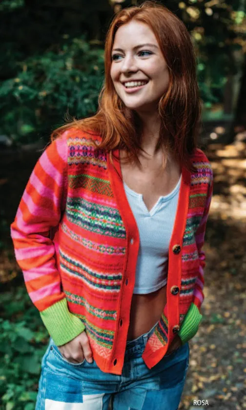 New Eribe Stobo Cardigan In Rosa