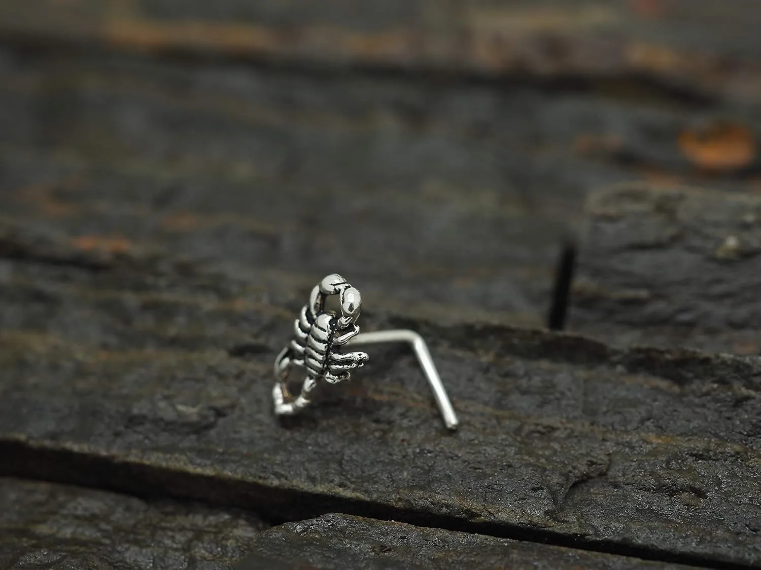 Noses rings,Nose Stud, Mini Scorpion sterling silver nose stud,nose screw, Jewelry Nose Stud, Body Piercing Jewelry, Nose Piercing, Body Jewelry
