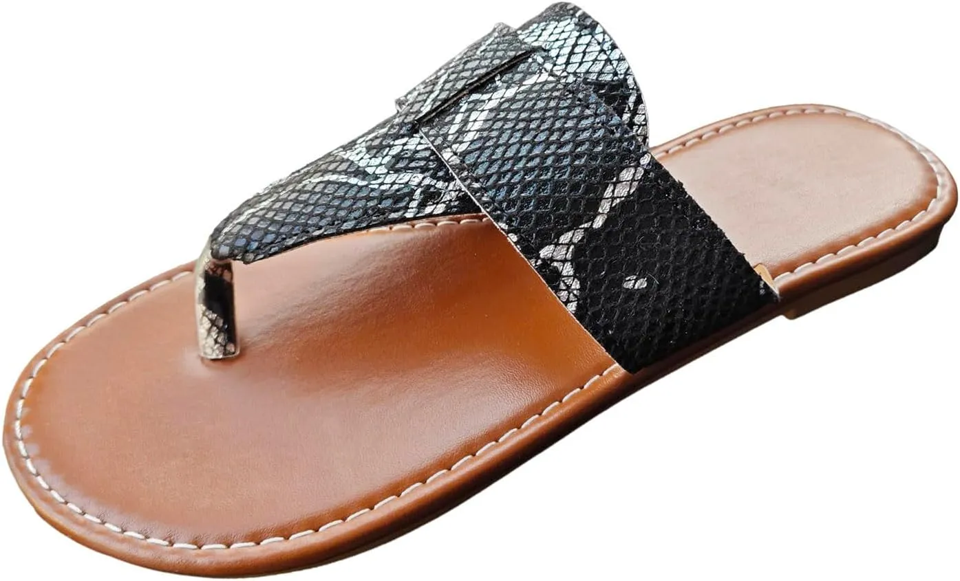 Orthopaedic Sandals, Elegant Flip Flops Women, Comfortable Cool Flops, Flat Leisure Beach Toe Separator with Rhinestone Beads, Summer Shoes, Sandals