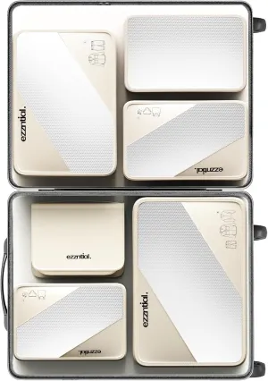 Packing Cubes for Travel, Suitcase Essentials Organizer Bags Set for Luggage, Road Trip Travel Accessories in 4 Sizes (Extra Large, Large, Medium, Small),Suitable for 24-inch suitcase Cream.