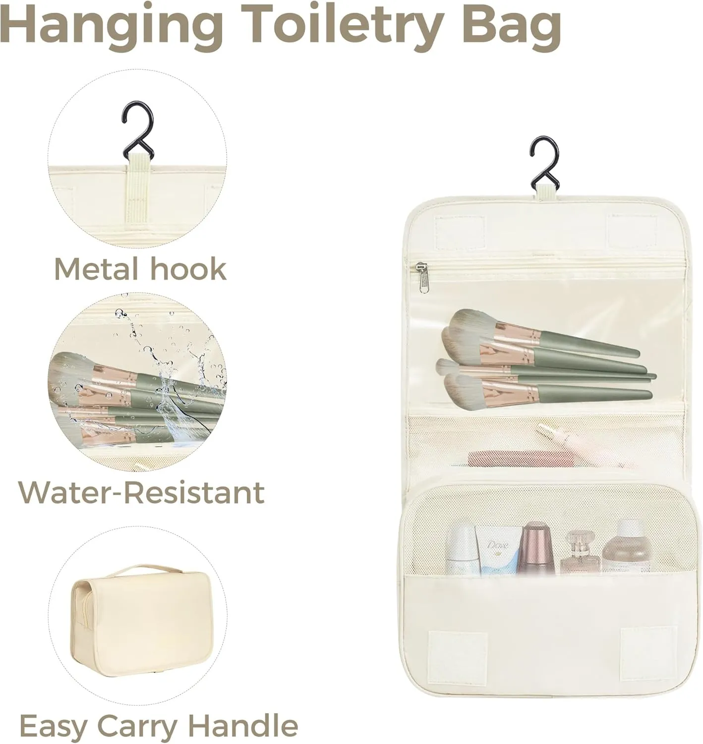 Packing Cubes for Travel, Suitcase Essentials Organizer Bags Set for Luggage, Road Trip Travel Accessories in 4 Sizes (Extra Large, Large, Medium, Small),Suitable for 24-inch suitcase Cream.