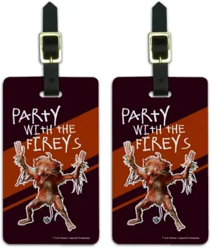 Party with The Fireys Labyrinth Luggage ID Tags Carry-On Cards - Set of 2