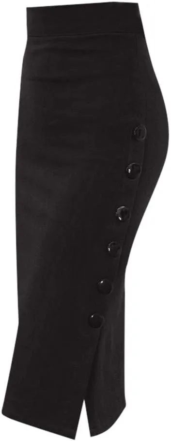 Pencil Skirts for Women Knee Length Plus Size Split Size Office Multiple Pencil Womens High Skirt Waisted