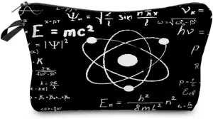 Physics Gift Physical Equation Makeup Bag Cute Small Travel Toiletry Zipper Pouch Physical Cosmetic Bag Birthday Christmas Graduation Gift for Physicist Graduates Teachers Women