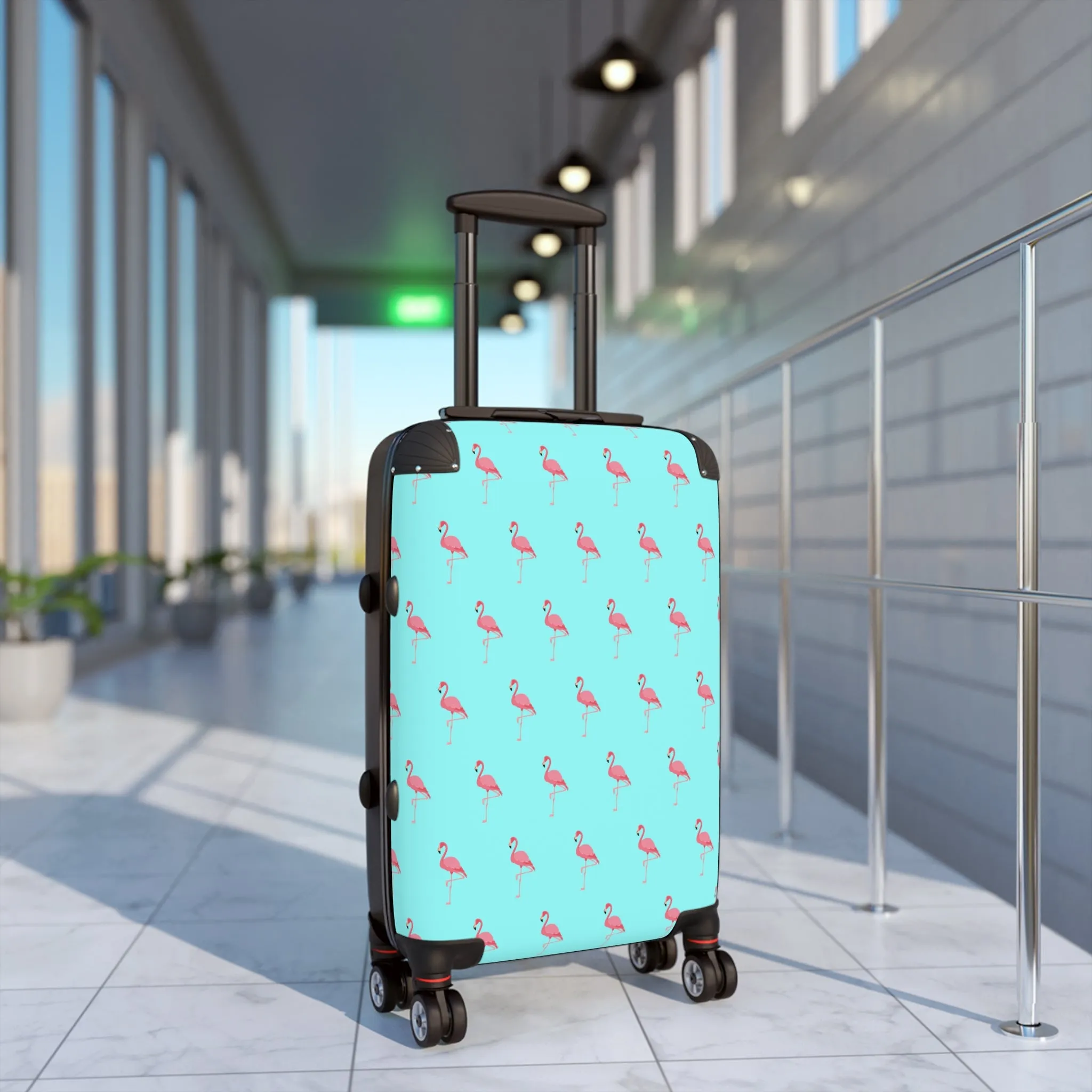 Pink Flamingos Babe BlueSuitcase
