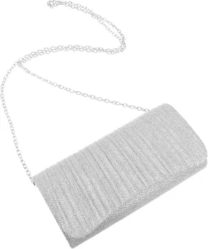 Pleated Clutch Purse Women's Evening Bag Shoulder Bag Wedding Guest Purse Party Clutch Handbag