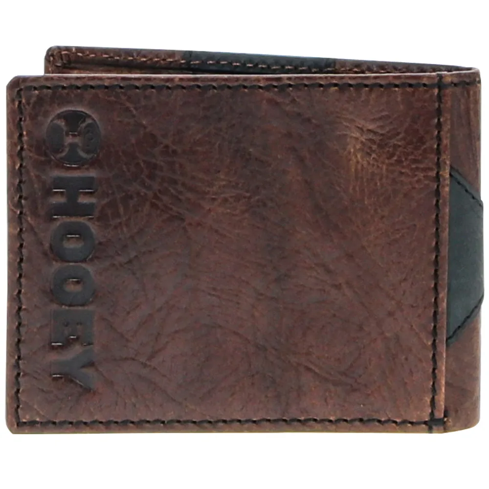 "Kai" Brown/Black & Tan Patchwork Front Pocket Bifold Wallet