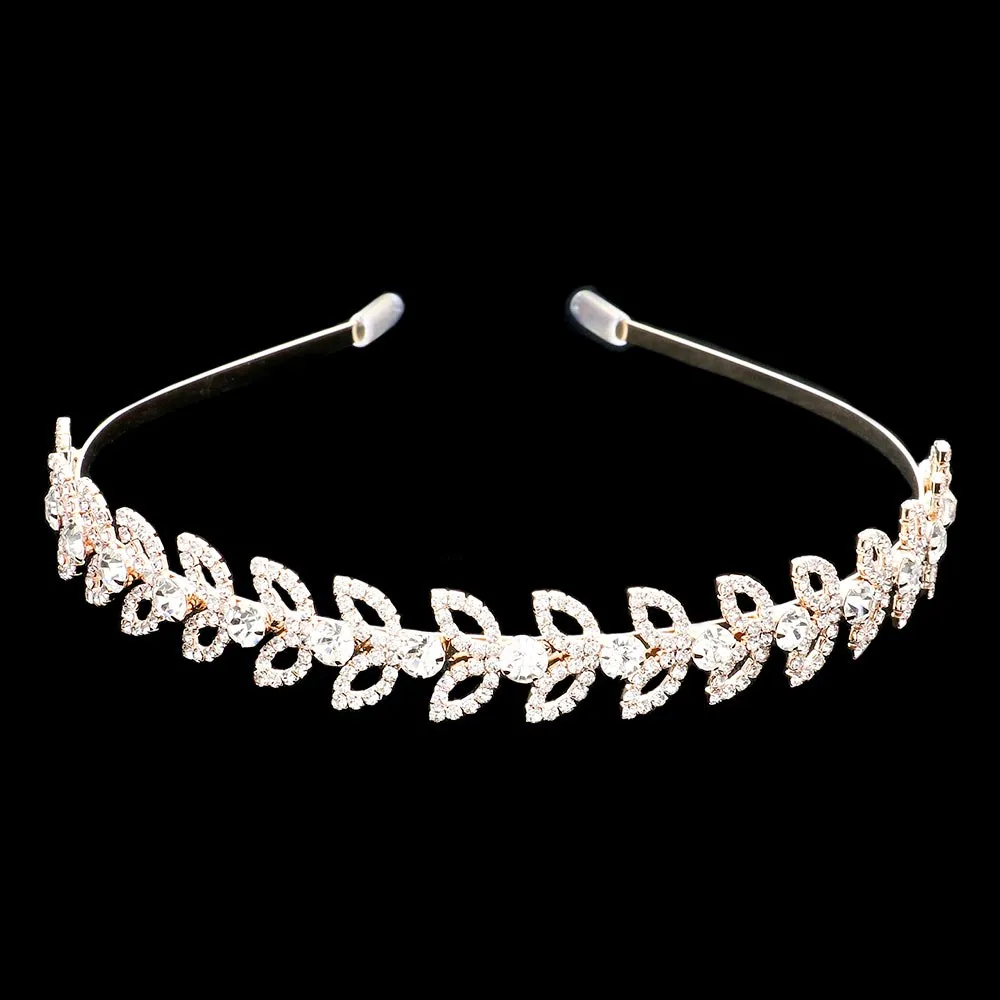 Rhinestone Open Marquise Sprout Cluster Headband