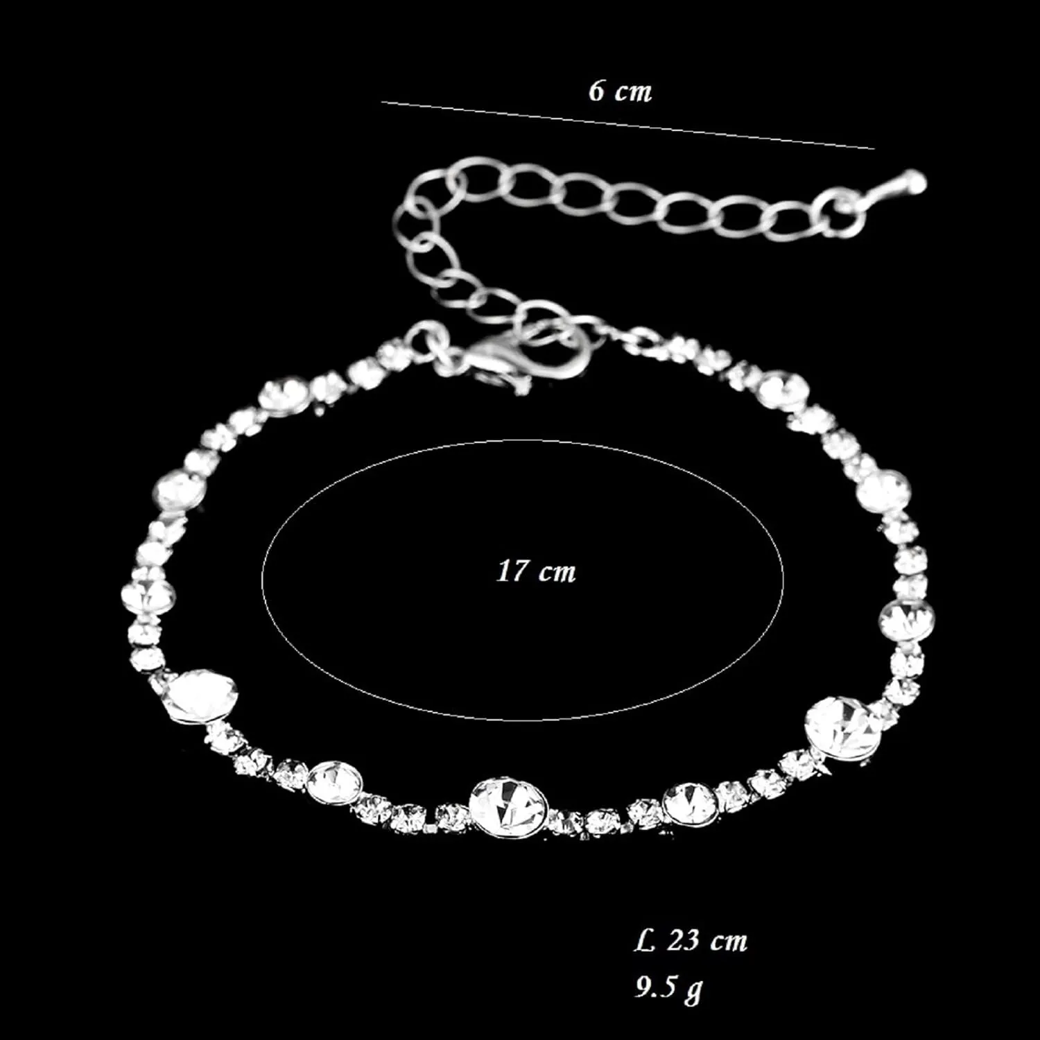 Roe Dolph Silver Jewelry Set Prom Necklace Bracelet Earrings Rhinestone Costume Jewelry for Women Bridal Jewelry Set for Wedding Prom Dresses 2025