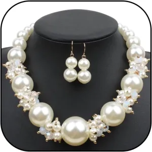 Roe Dolph Silver Jewelry Set Prom Necklace Bracelet Earrings Rhinestone Costume Jewelry for Women Bridal Jewelry Set for Wedding Prom Dresses 2025