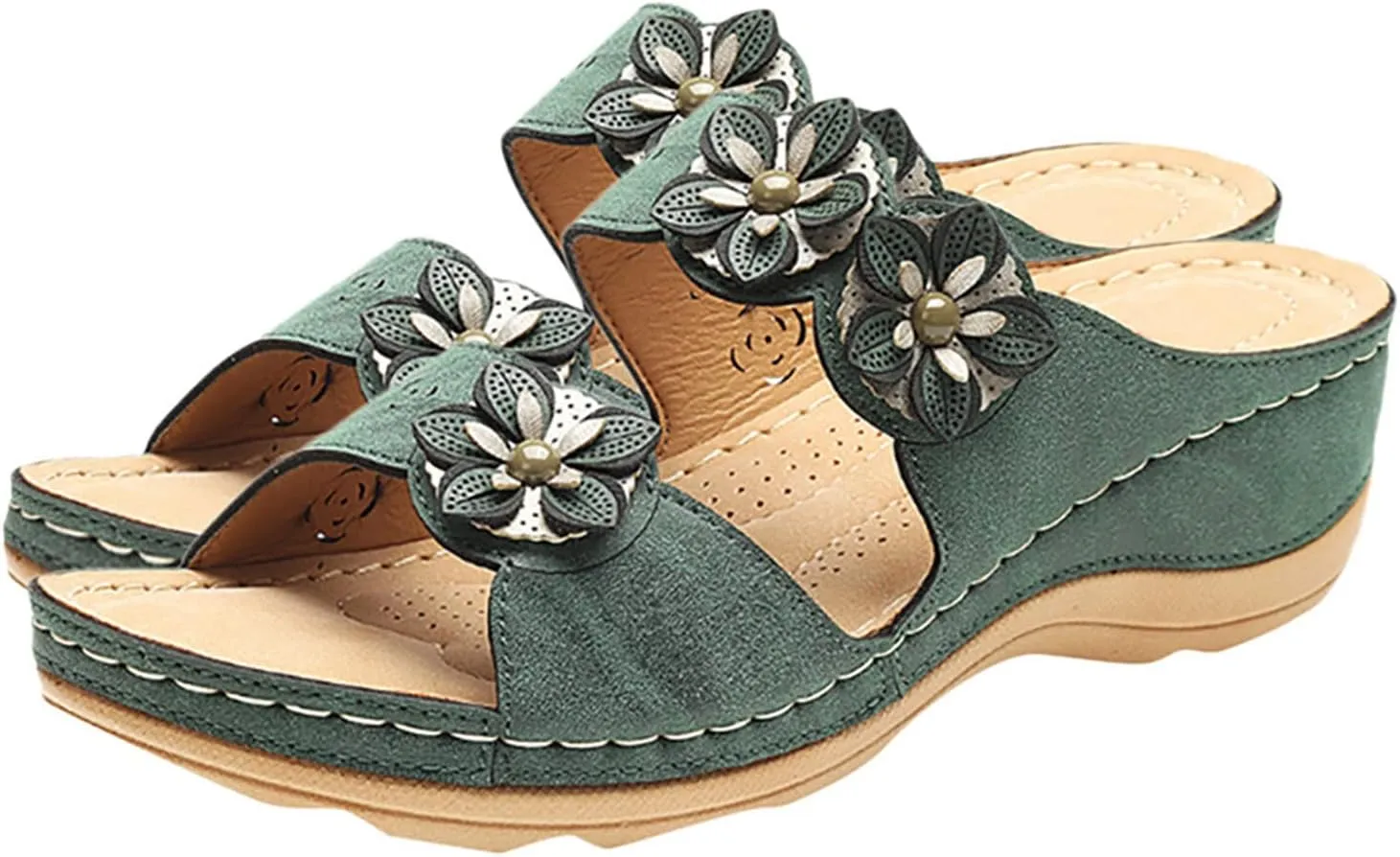 Sandals Women Dressy Summer, Womens Sandals Premium Orthopedic Open Toe Sandals Retro Anti-Slip Breathable