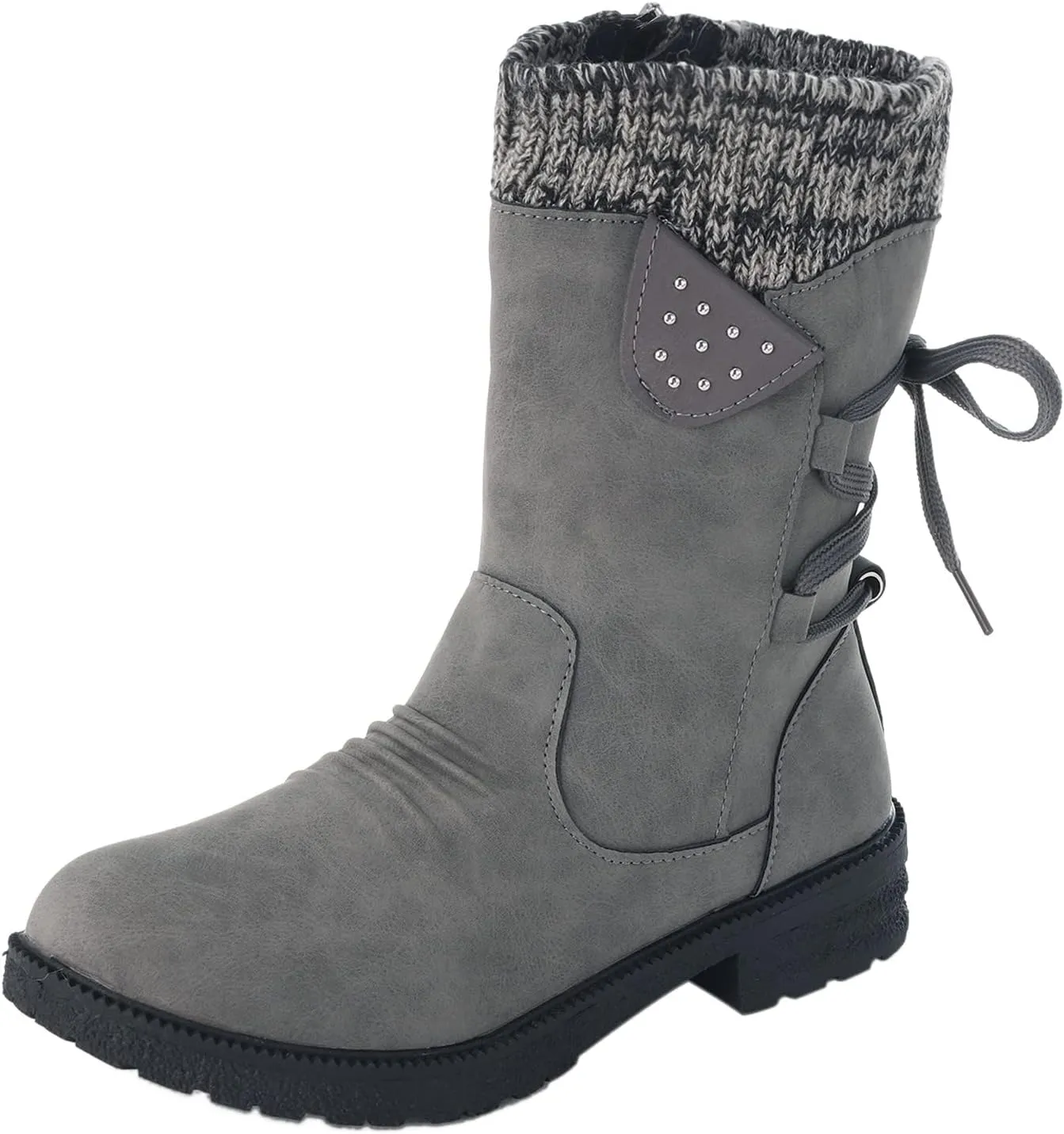 SBGMoSJ Winter Boots for Women Fashion Dressy Women's Waterproof Boots Wide Width Woman Winter Boots Wide Size 11 Womens Winter Fur Lined Boots Botas De Mujer Para La Nieve Que No Se Resbale