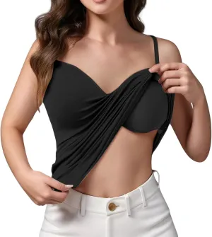 Shelf Bra Tank Tops for Women Soft Comfort No Underwire Tummy Control Bra Camisole Sleeveless Cotton Yoga Padded Cami