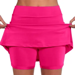 Skorts for Women Dressy Casual High Waist Plus Size Skirt with Shorts Summer Athletic Tummy Control Tennis Skirts Yoga Skort