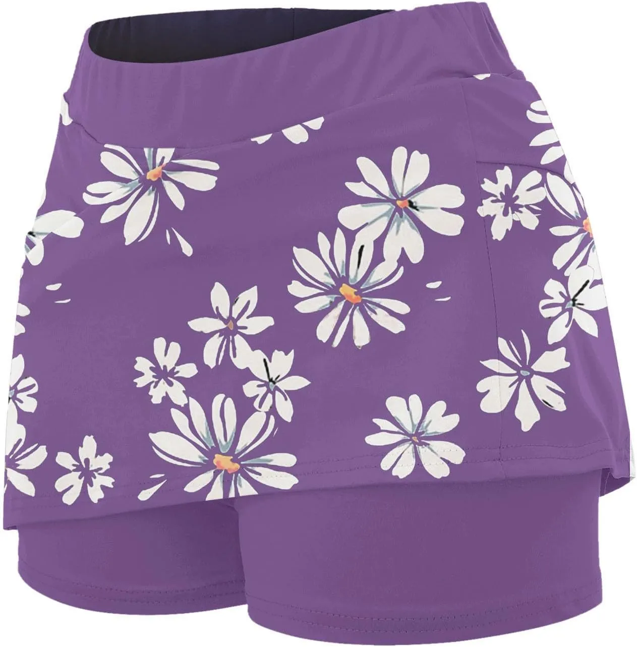Skorts for Women with Pockets Plus Size Dressy Casual Floral Athletic Tennis Skirts with Shorts Summer Yoga Golf Skort