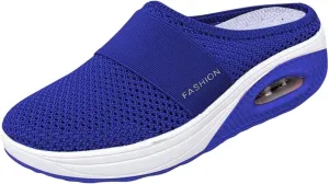 Slip On Clogs and Mules Diabetic Air-Cushion Walking Shoes for Womens,Breathable Slippers Closed Toe Slides Orthopedic Arch Support Sandals for Women Dressy Comfortable Wide Width Platform 2025