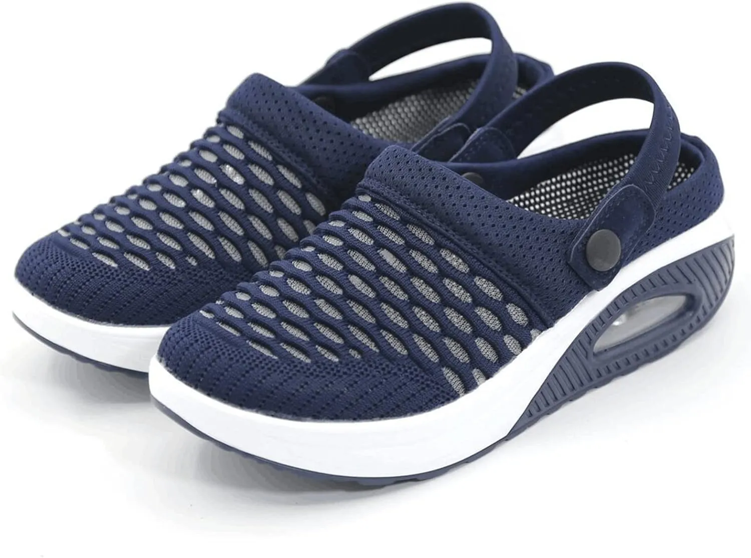 Slip On Mules & Clogs for Womens Light Open Back Shoes Breathable Mesh Walking Mules Mesh Air Cushion Orthopedic Diabetic Shoes Breathable Slippers Closed Toe Slides
