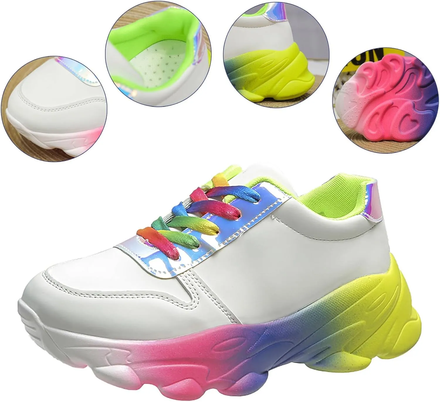 Slip on Walking Shoes Women Non Slip Memory Foam Arch Support Running Shoes PU Leather Sports Workout Tennis Shoes Ladies 2024 Fashion Sneakers